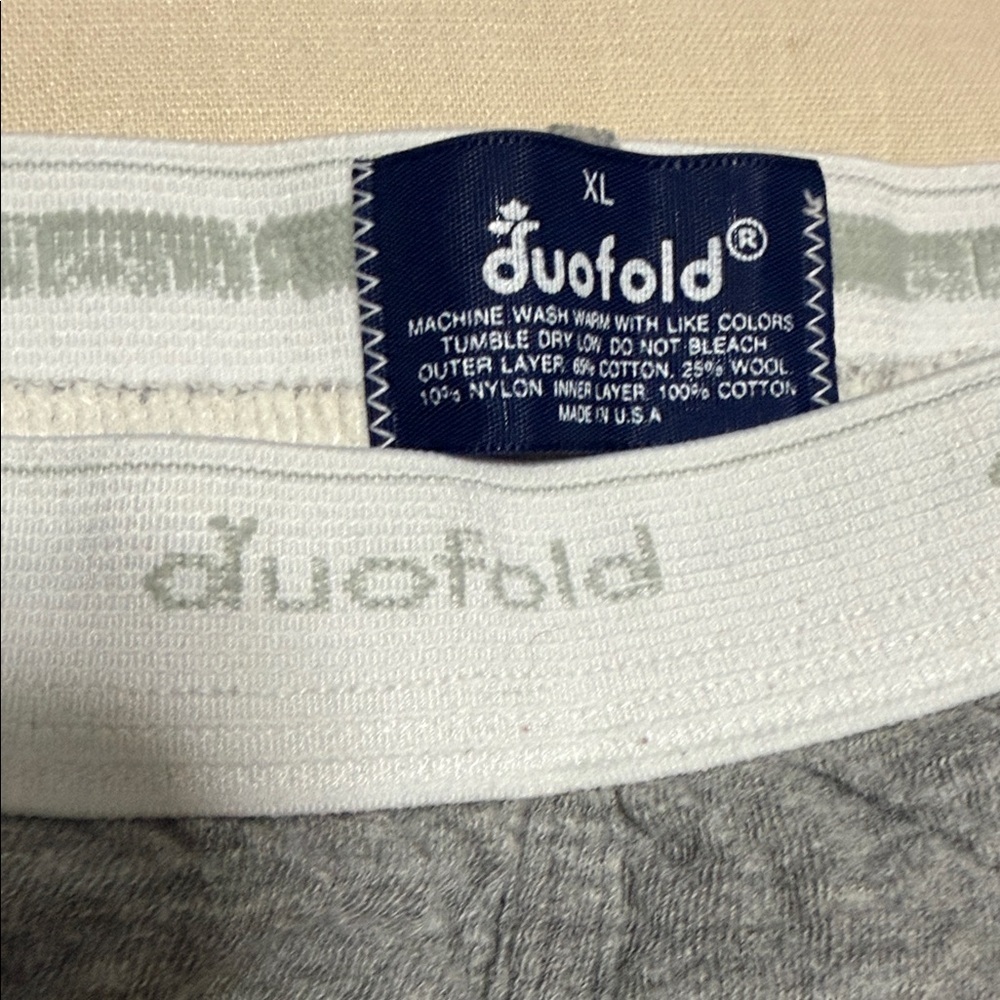 Duofold Set of Two Men's Gray & White Thermal Pants, Long Johns, Size XL. - Picture 8 of 10